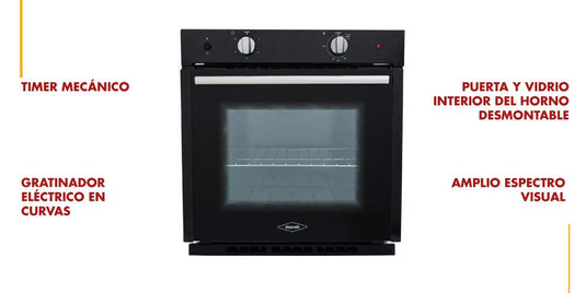 Horno mixto Tandoori 60 cm negro gas natural 120V Haceb