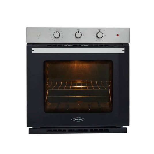 Horno eléctrico Tofu 60 cm Inox con vidrio negro 220V Haceb