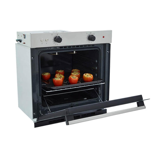 Horno mixto Tofu 60 cm Inox con vidrio negro gas natural 120V Haceb