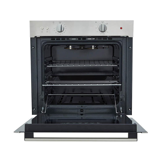 Horno mixto Tandoori 60 cm Inox con vidrio negro gas natural 120V Haceb