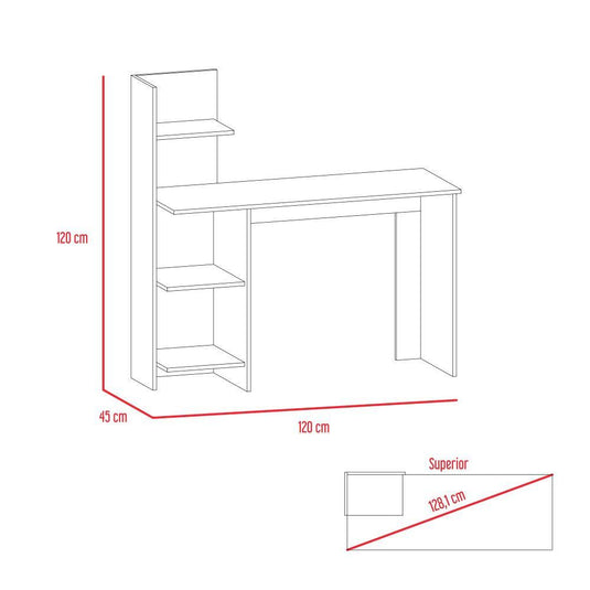 Combo Para Habitación Bariloche Office Wengue, Incluye Armario Y Escritorio