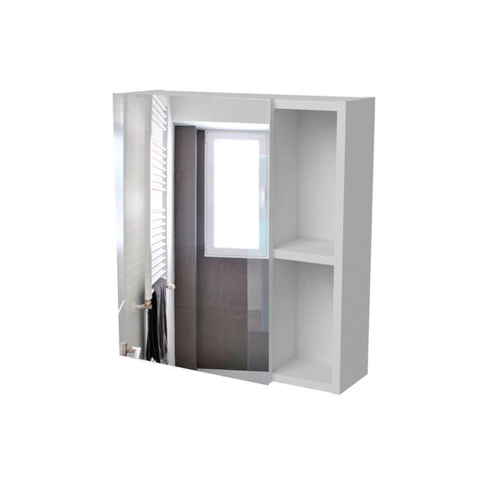 Gabinete de Baño Dakari, Blanco, con Puerta Espejo y Entrepaños X2 ZF