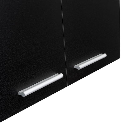 Gabinete Superior, Vidrio Blanco y Frentes Wengue