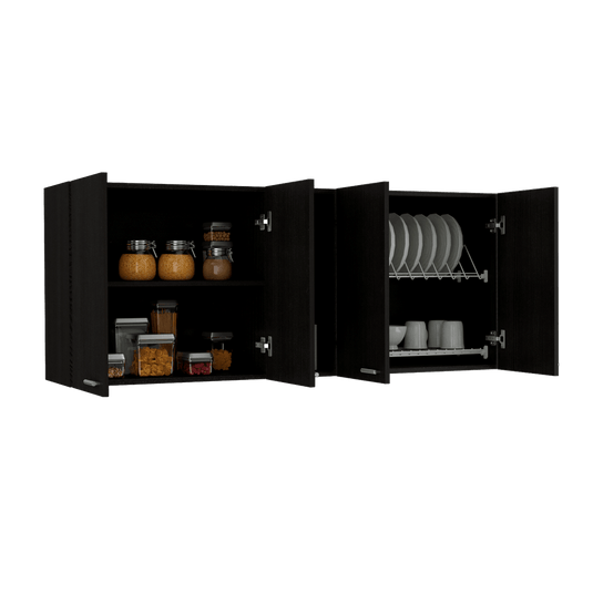 Gabinete Superior Portofino, Wengue, con cuatro puertas batientes ZF