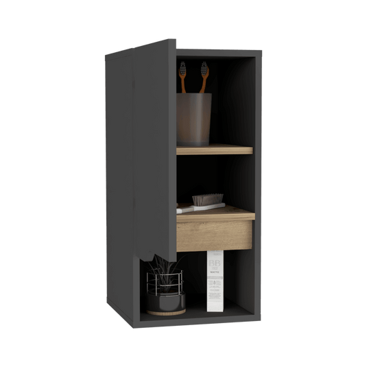 Gabinete de Baño Apolis, Gris Oscuro, con Espacio Para Guardar Objetos de Aseo Personal X2