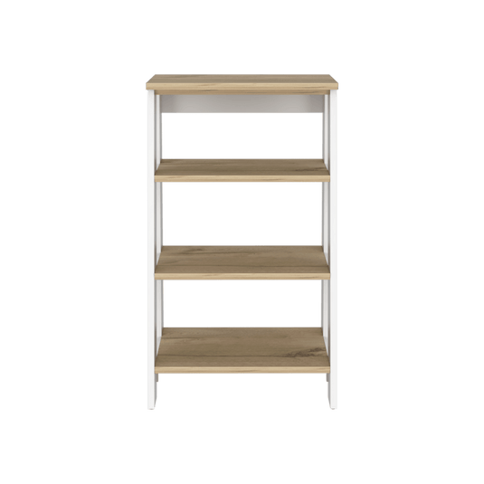 Mueble Optimizador 3 Bath, Duna y Blanco, Con Variedad De Entrepaños