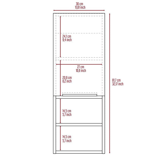 Gabinete de Baño Mila, Gris, Ceniza, Ideal Para Espacios Reducidos ZF