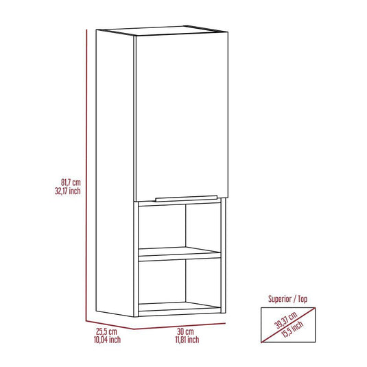 Gabinete de Baño Mila, Gris, Ceniza, Ideal Para Espacios Reducidos ZF