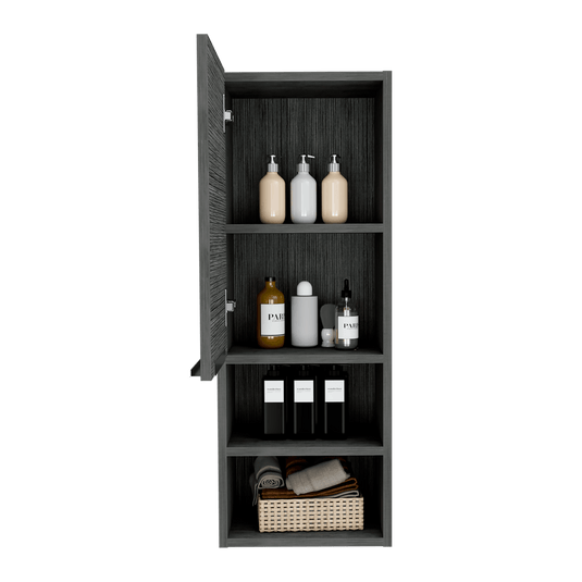 Gabinete de Baño Real Gris con Tres Entrepaños ZF