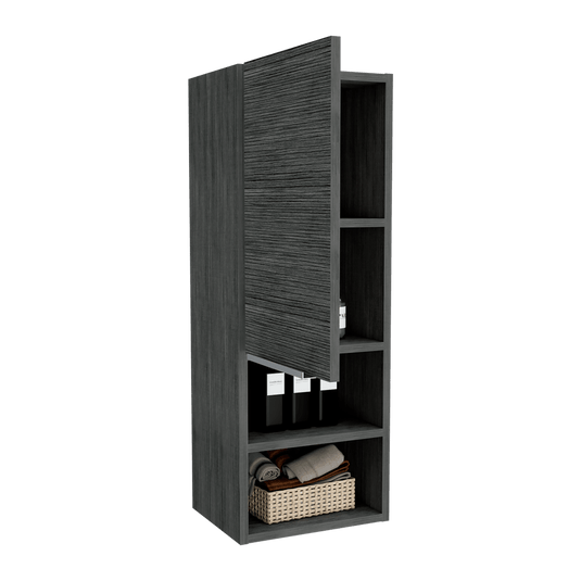 Gabinete de Baño Real Gris con Tres Entrepaños ZF