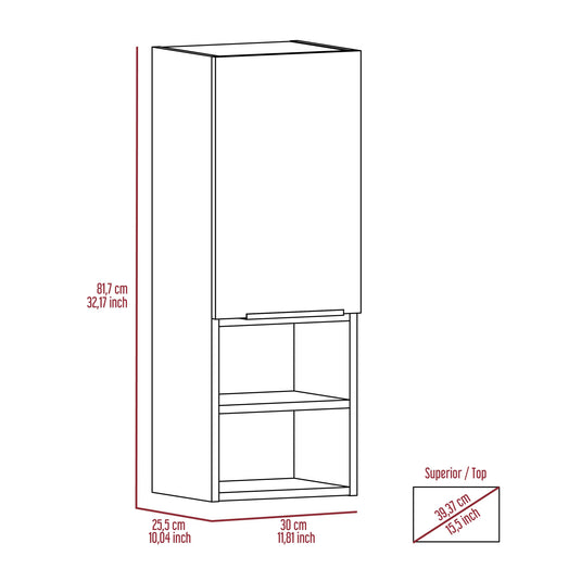 Gabinete de Baño Real Gris con Tres Entrepaños ZF