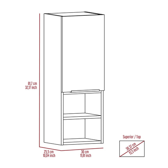 Gabinete de Baño Real, Gris, con Tres Entrepaños ZF X2