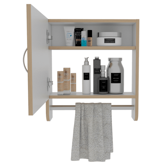 Gabinete de Baño Aqua, Beige y Blanco, Incluye Espejo X2