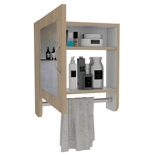 Gabinete de Baño Aqua, Beige y Blanco, Incluye Espejo X2