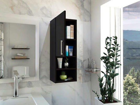 Gabinete de Baño Oporto, Wengue, con Espacio Para Guardar Objetos de Aseo Personal X2