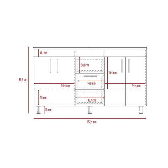 Mueble de Baño Velloc Doble, Wengue