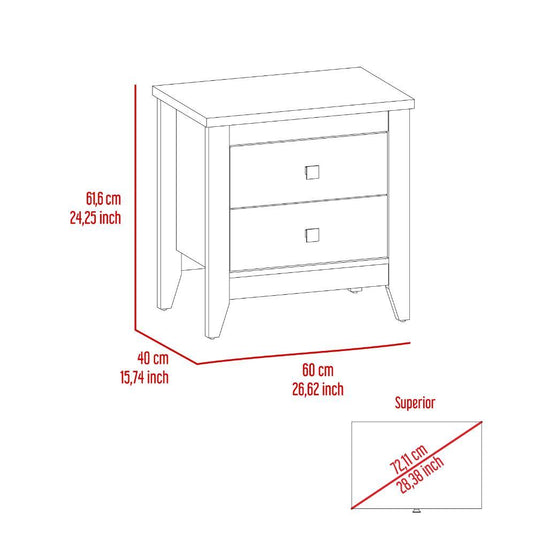 Mesa De Noche Amara Blanco ZF