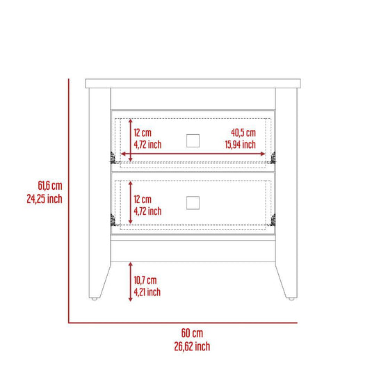 Mesa De Noche Amara Blanco ZF