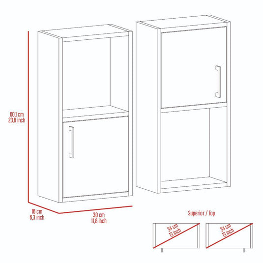 Gabinete De Bano Aqua Blanco ZF