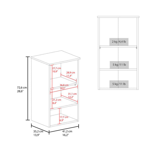 Gabinete de Baño Mucur, Wengue, con una puerta abatible