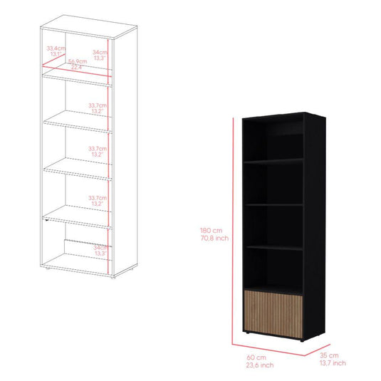 Combo Para Sala Aluvik, Incluye Biblioteca y Bar