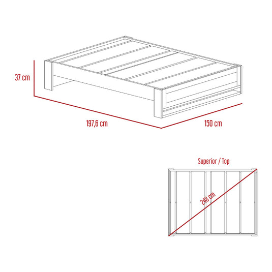 Combo para Habitación Natura, incluye Cama, Cabecero, Baul, Closet y Mesas de Noche