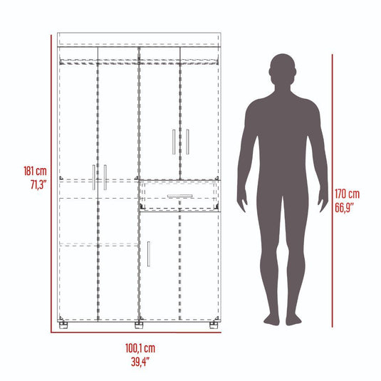 Combo para Habitación Iria, incluye Panel tv y Closet