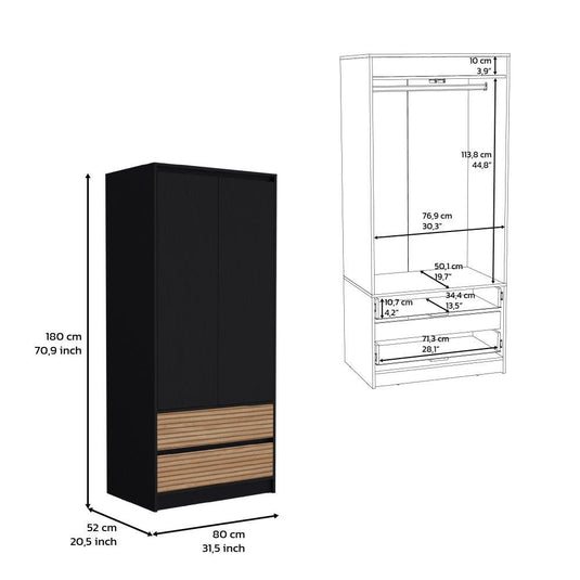 Combo Para Habitación Harlet, Incluye Armario y Cómoda