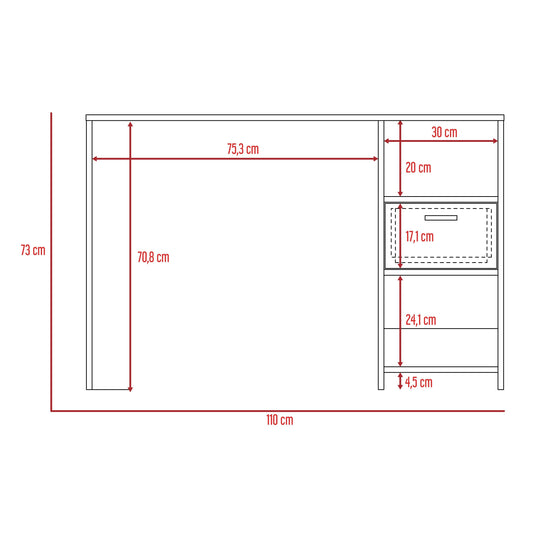 Combo Para Habitación Oficce Eter, Incluye Escritorio Y Mesa De Noche