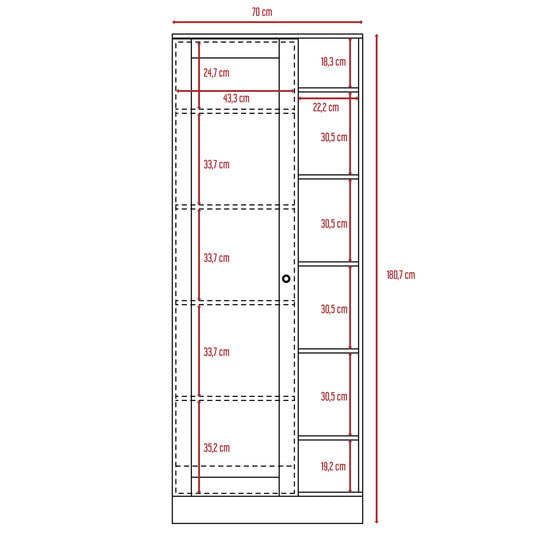 Combo para Habitación, Lara, Incluye Armario y Arrimo, Caoba y Blanco