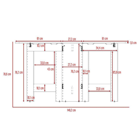 Mesa Plegable Gateleg Wengue Y Macadamia ZF