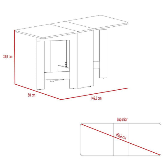 Mesa Plegable Gateleg Wengue Y Macadamia ZF