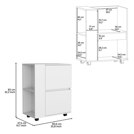 Bar Glasg, Blanco, Con tres puertas abatibles ZF