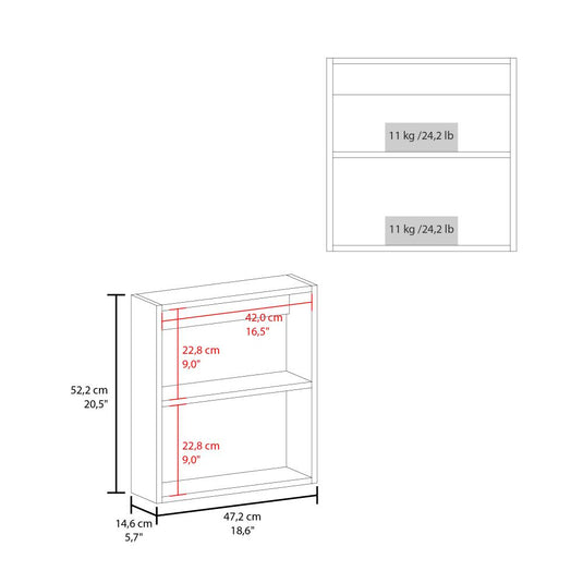 Gabinete de Baño Heston, Wengue, con Espejo y Dos Entrepaños ZF