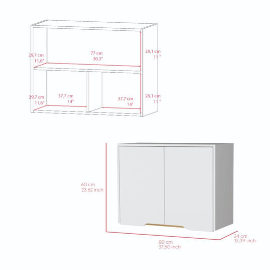 Combo Para Cocina Selmant, Incluye Alacena y Gabinete Superior