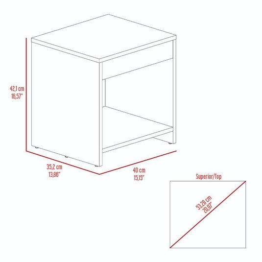 Combo para Habitación Zeud, incluye Organizador y Mesa de Noche