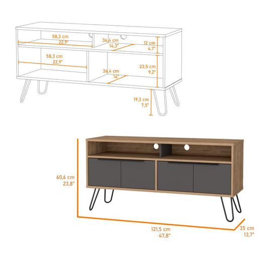 Mueble Para Tv Vegas Miel Y Plomo ZF