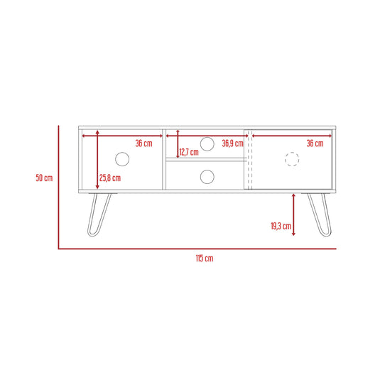 Rack para TV Rony, Nogal, con Espacio Para Televisor de Hasta 50 Pulgadas ZF