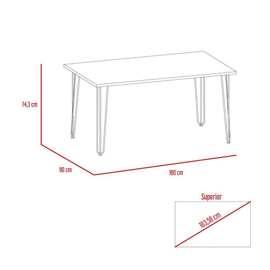 Mesa Comedor Vassel, Caramelo