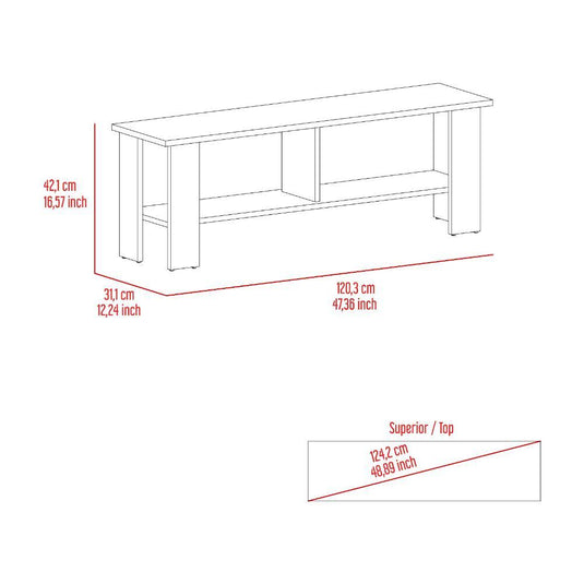 Mesa Para Tv Navi, Bardolino y Blanco Marquez, Para Televisor Hasta 65 Pulgadas