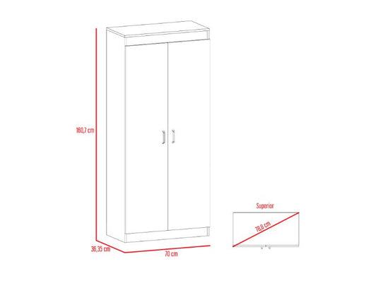 Alacena Multiusos Verase, Ceniza y Blanco Marqueza, Posee Un Estante Adicional En La Puerta y Cuatro Entrepaños