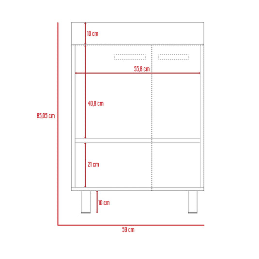 Mueble Lavadero Valento 60, Blanco