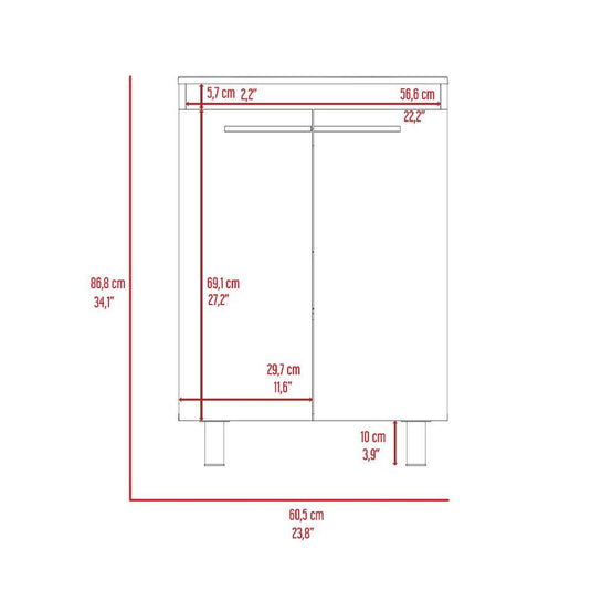 Mueble Individual Khari, Blanco Nevado ZF