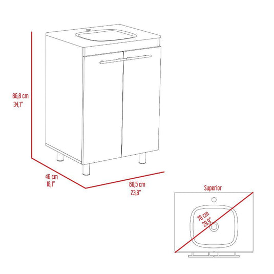 Mueble Individual Khari, Blanco Nevado ZF