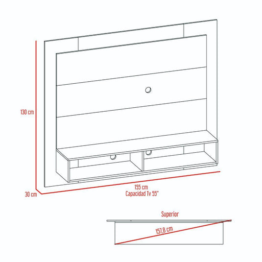 Combo para Habitación Iria, incluye Panel tv y Closet