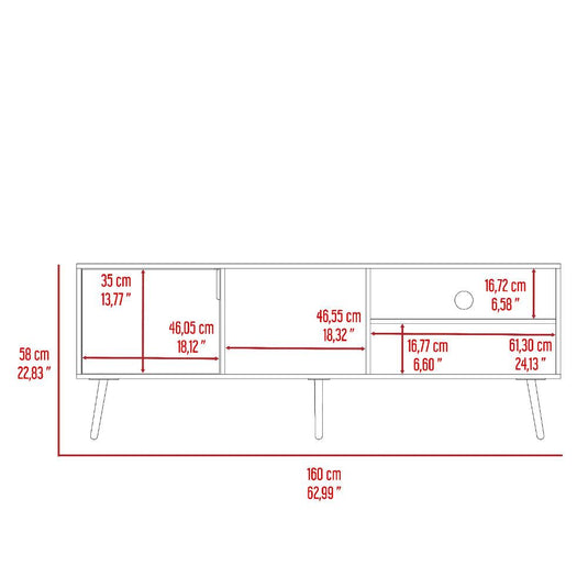 Combo para Sala Alendra, Incluye Rack para TV y 3 Repisas