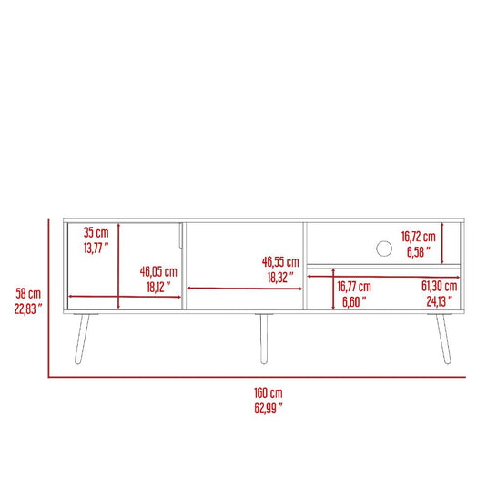 Combo para Sala Rostok, Incluye Rack para TV y 2 Repisas