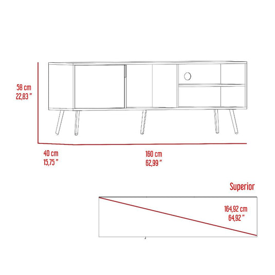 Combo para Habitación Jules 1, Incluye Armario y Rack para TV 65"