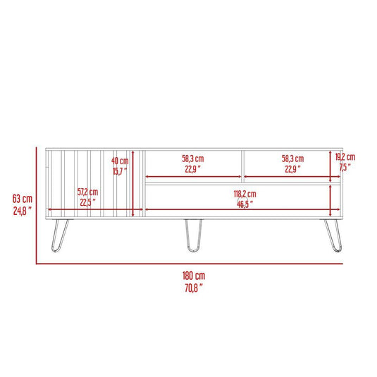 Rack para TV Zoro, Nogal, cuenta con espacio para Mascota Hasta 75 Pulgadas