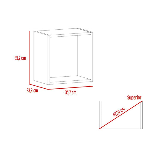 Set de Repisas Veta, Arupo, con espacio para objetos decorativos X3